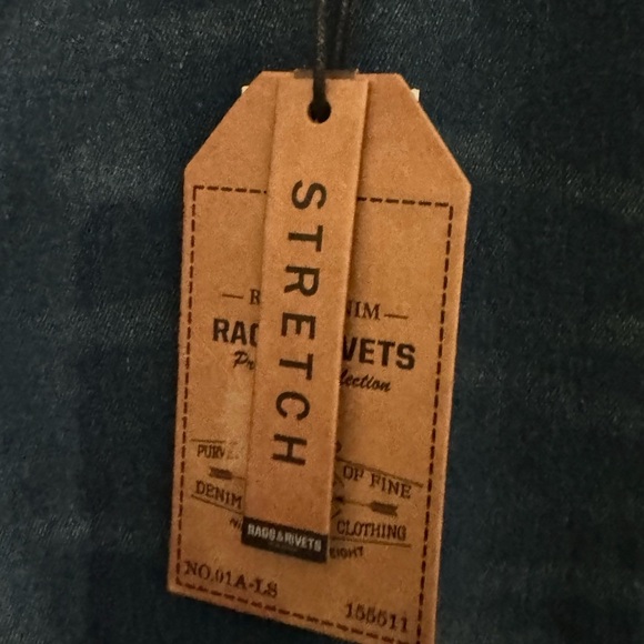 NWT Men Y2K era premium vintage-inspired jeans: Rags & Rivets collection. - Picture 4 of 14